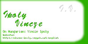 ipoly vincze business card